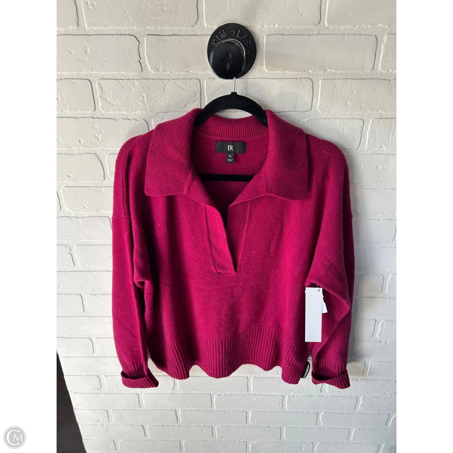 Sweater By Banana Republic In Pink, Size: Xl