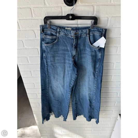 Jeans Wide Leg By Pilcro In Blue Denim, Size: 14