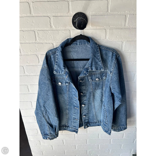 Jacket Denim By Cme In Blue Denim, Size: Xl