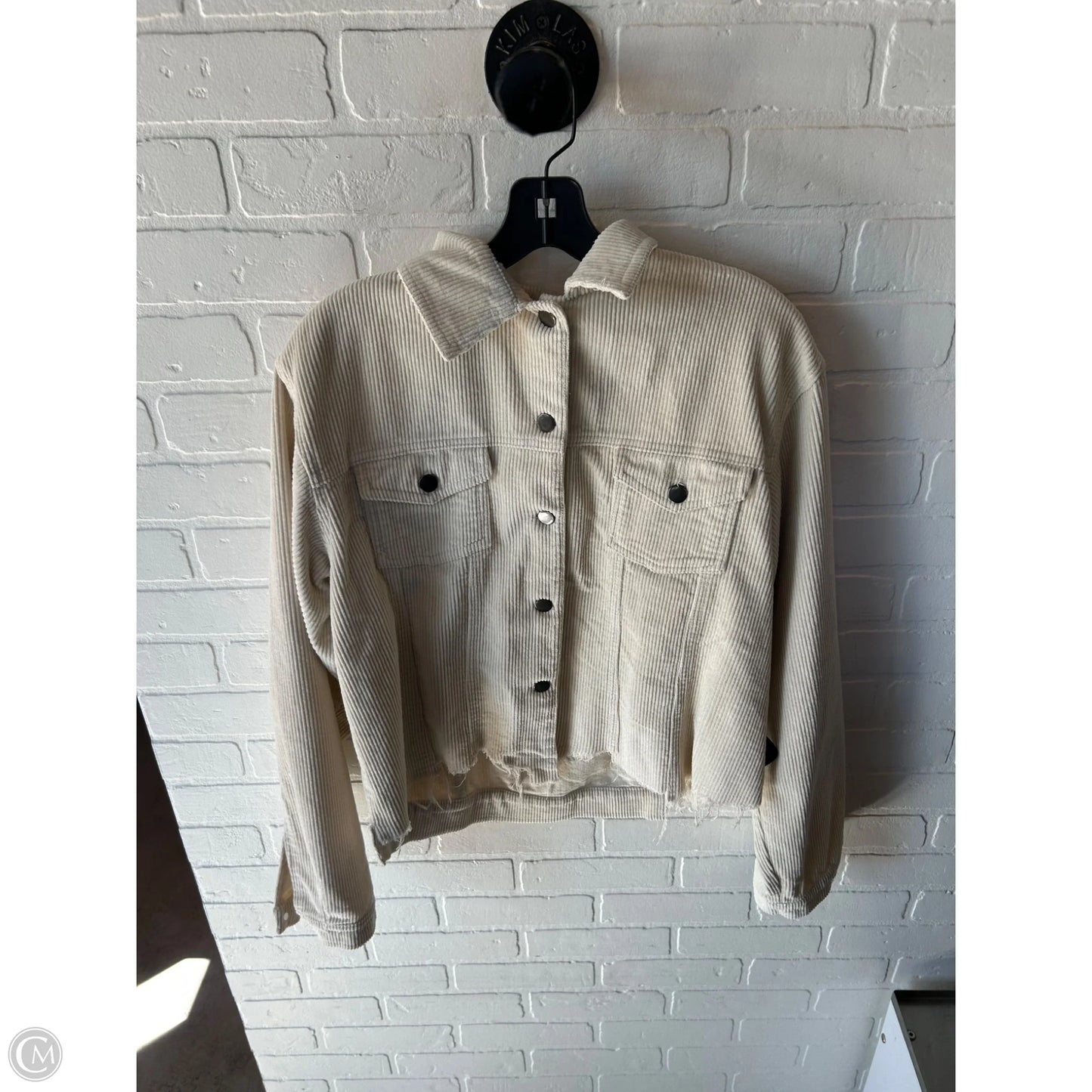 Jacket Shirt By Pol In Cream, Size: L