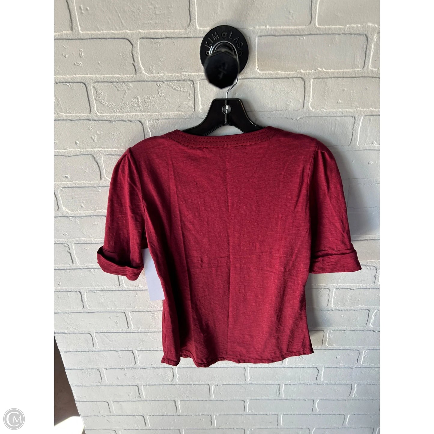 Top Short Sleeve By White House Black Market In Red, Size: Xs
