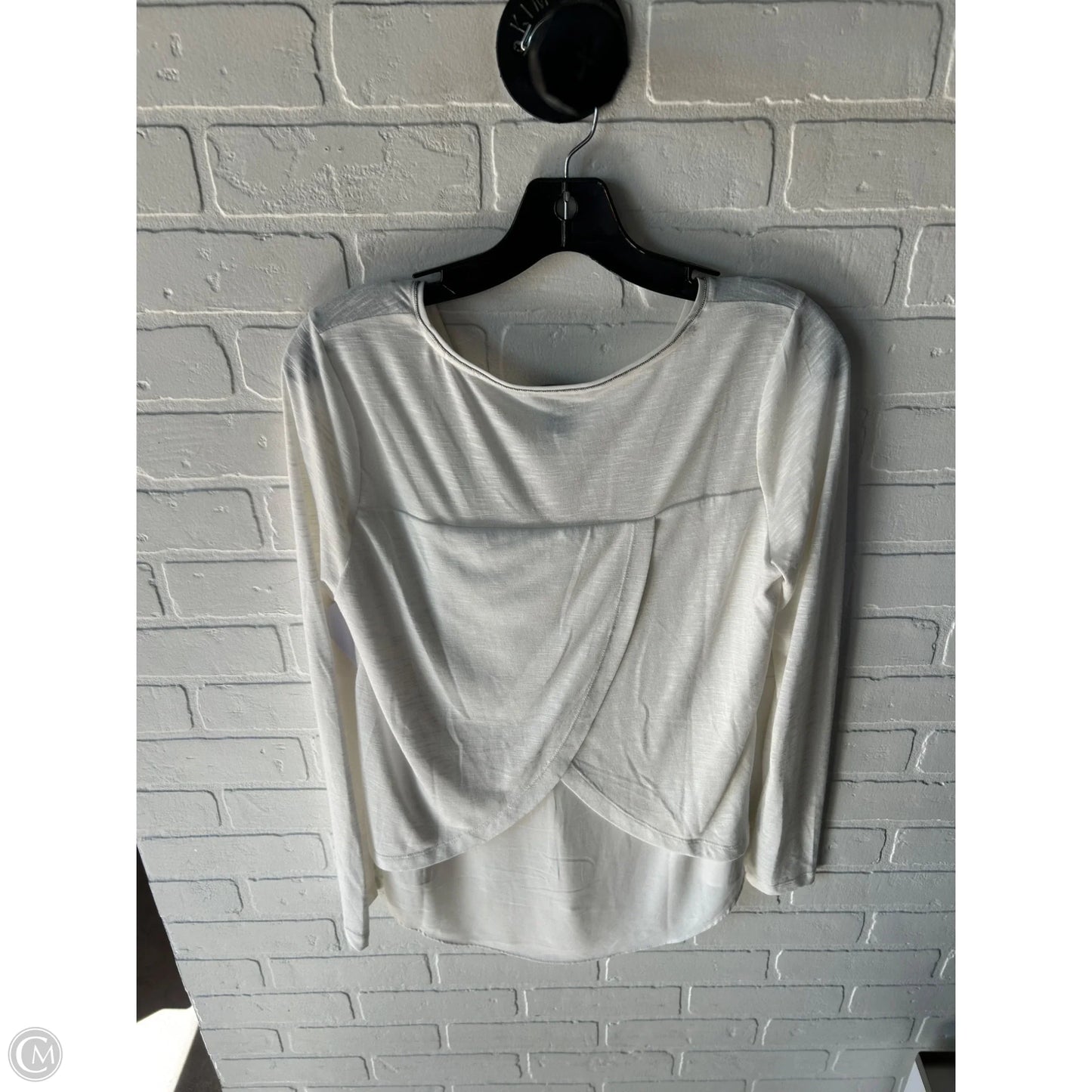 Top Long Sleeve By White House Black Market In White, Size: S