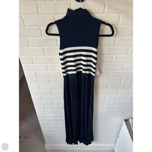 Dress Casual Maxi By Anthropologie In Blue & Cream, Size: S