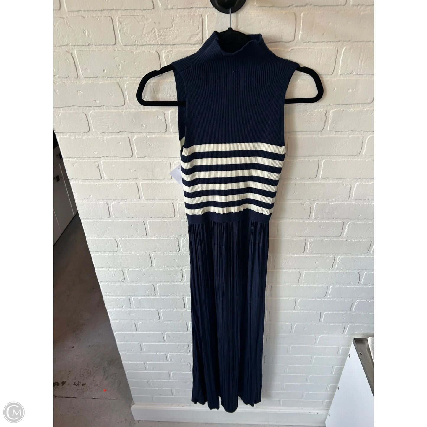 Dress Casual Maxi By Anthropologie In Blue & Cream, Size: S