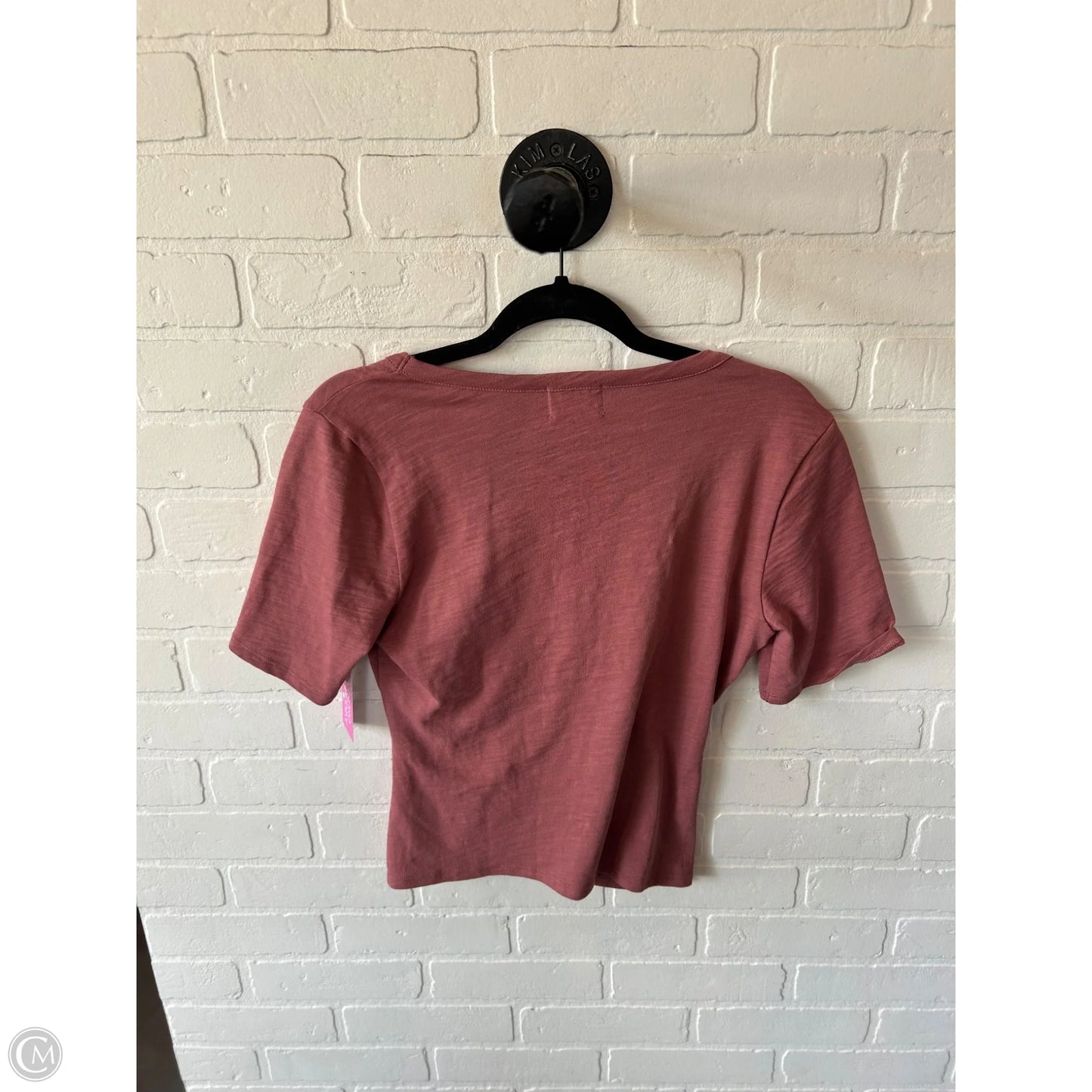 Top Short Sleeve By Nation In Pink, Size: S