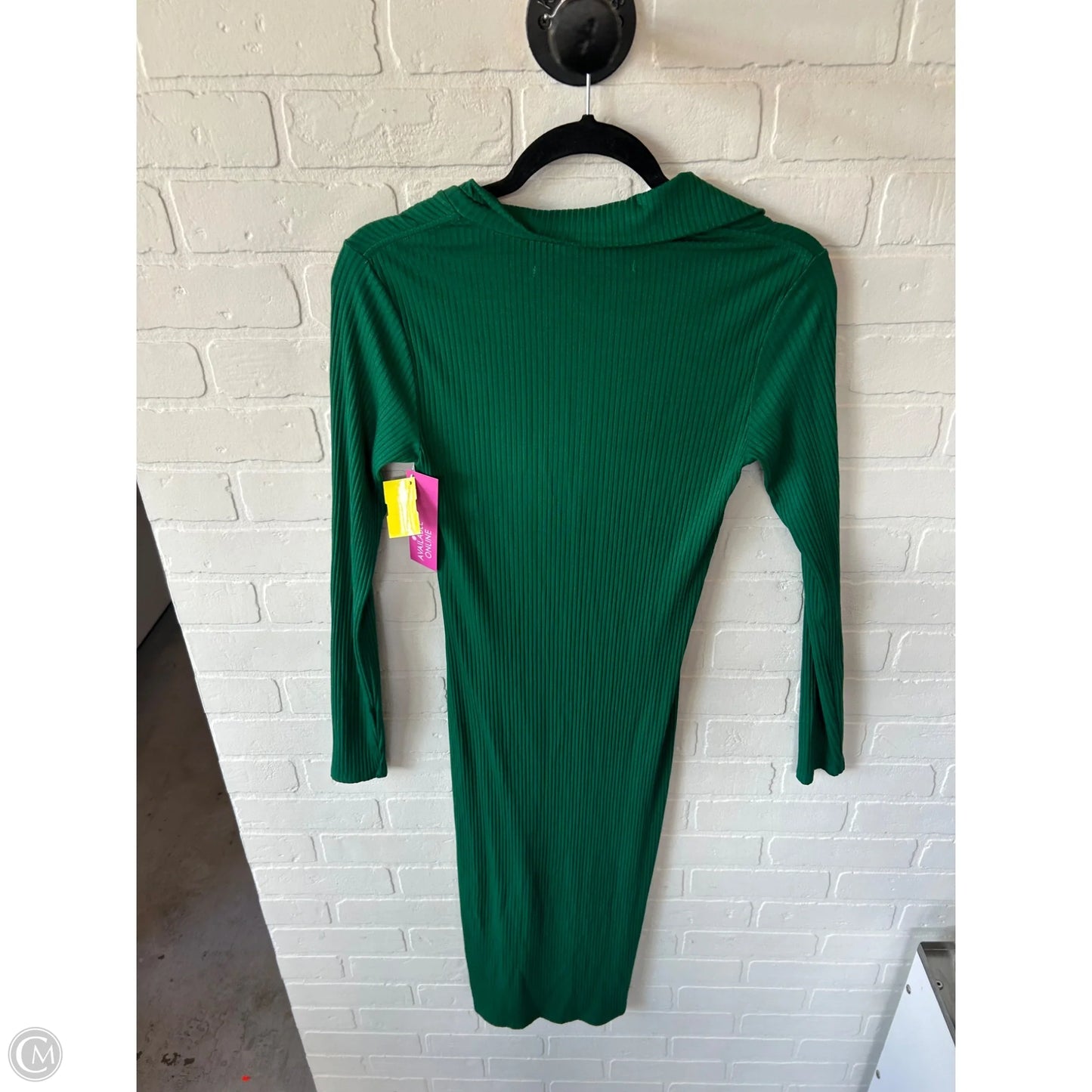 Dress Casual Midi By Cmc In Green, Size: S