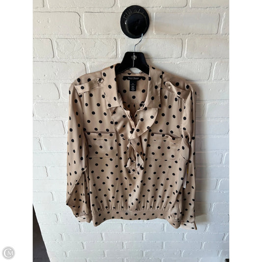 Top Long Sleeve By White House Black Market In Black & Tan, Size: Xl