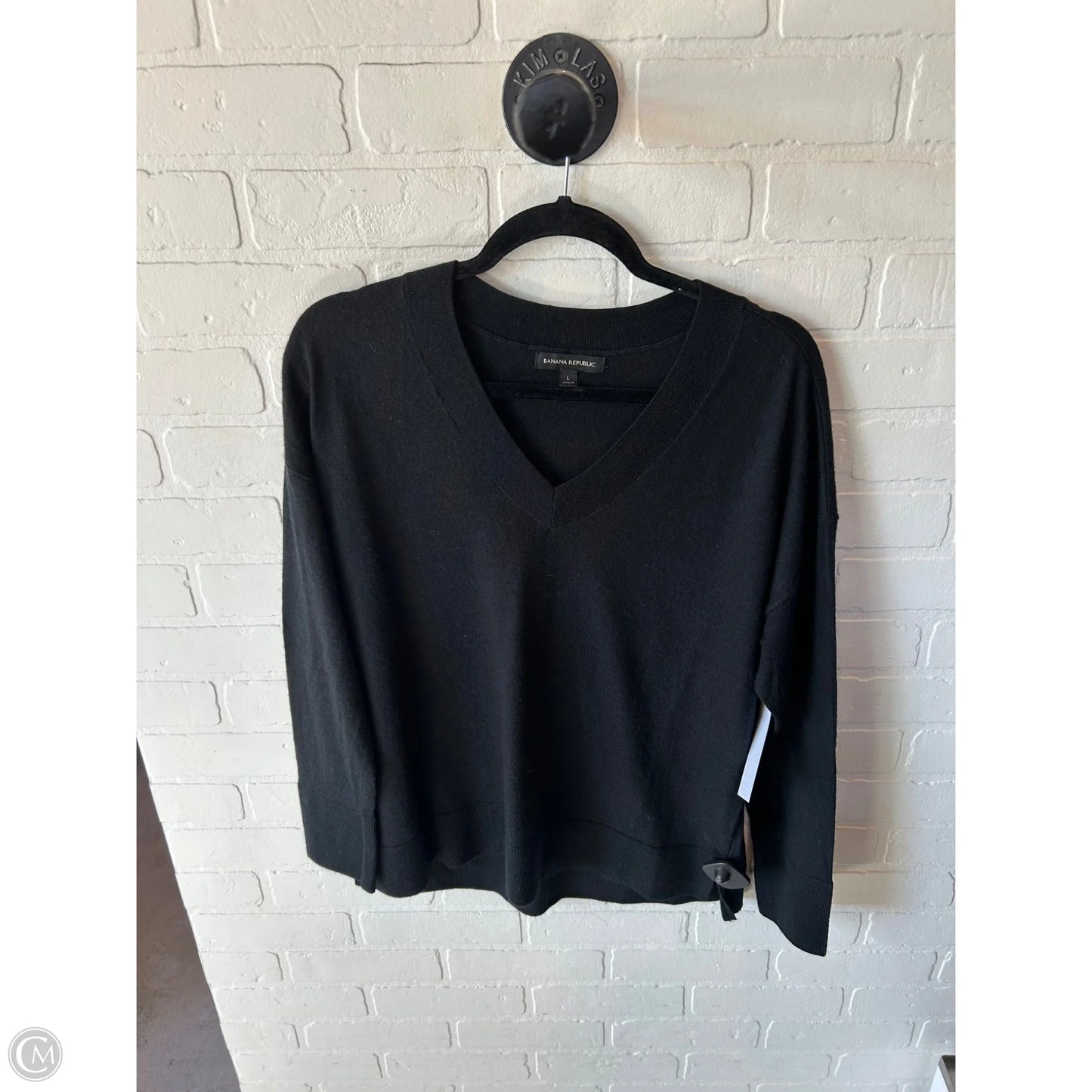 Sweater By Banana Republic In Black, Size: L