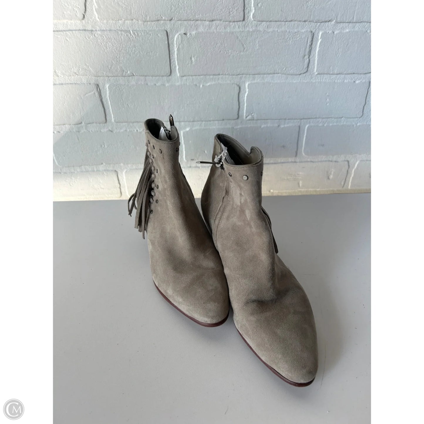 Boots Ankle Heels By Sam Edelman In Grey, Size: 6