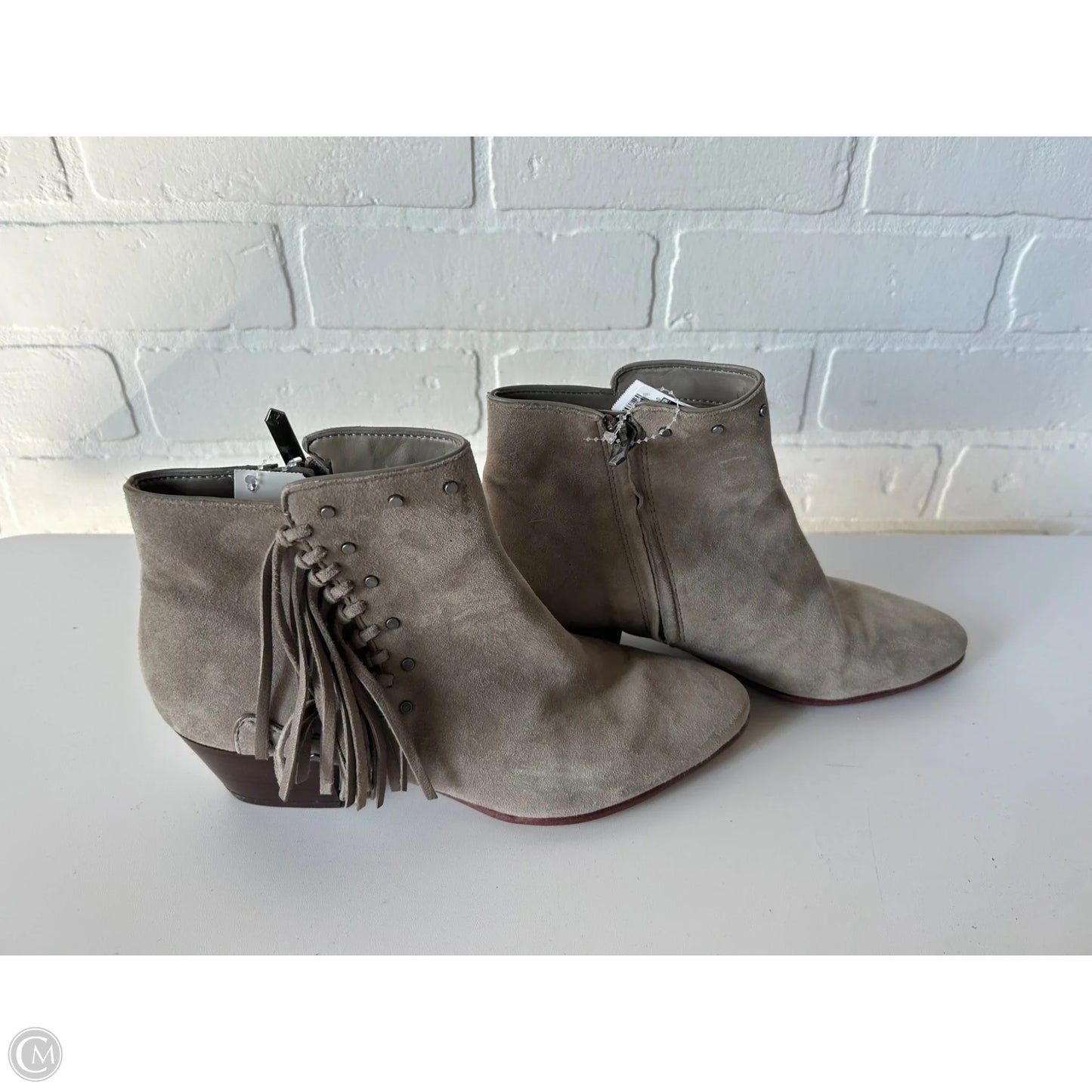 Boots Ankle Heels By Sam Edelman In Grey, Size: 6