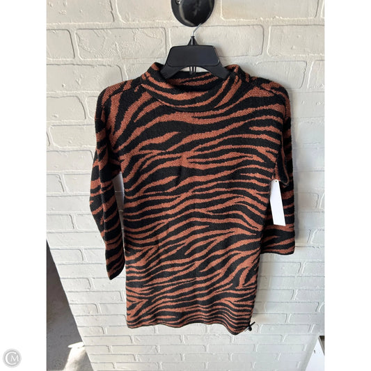 Dress Sweater By Ann Taylor In Black & Brown, Size: Xsp