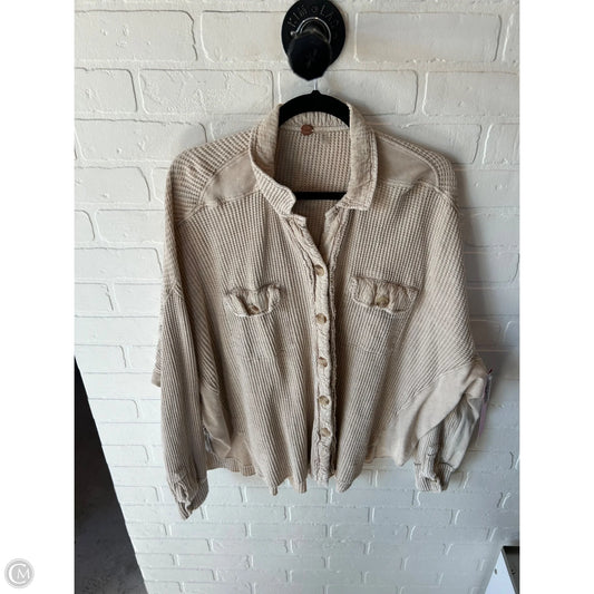 Top Long Sleeve By Free People In Tan, Size: M