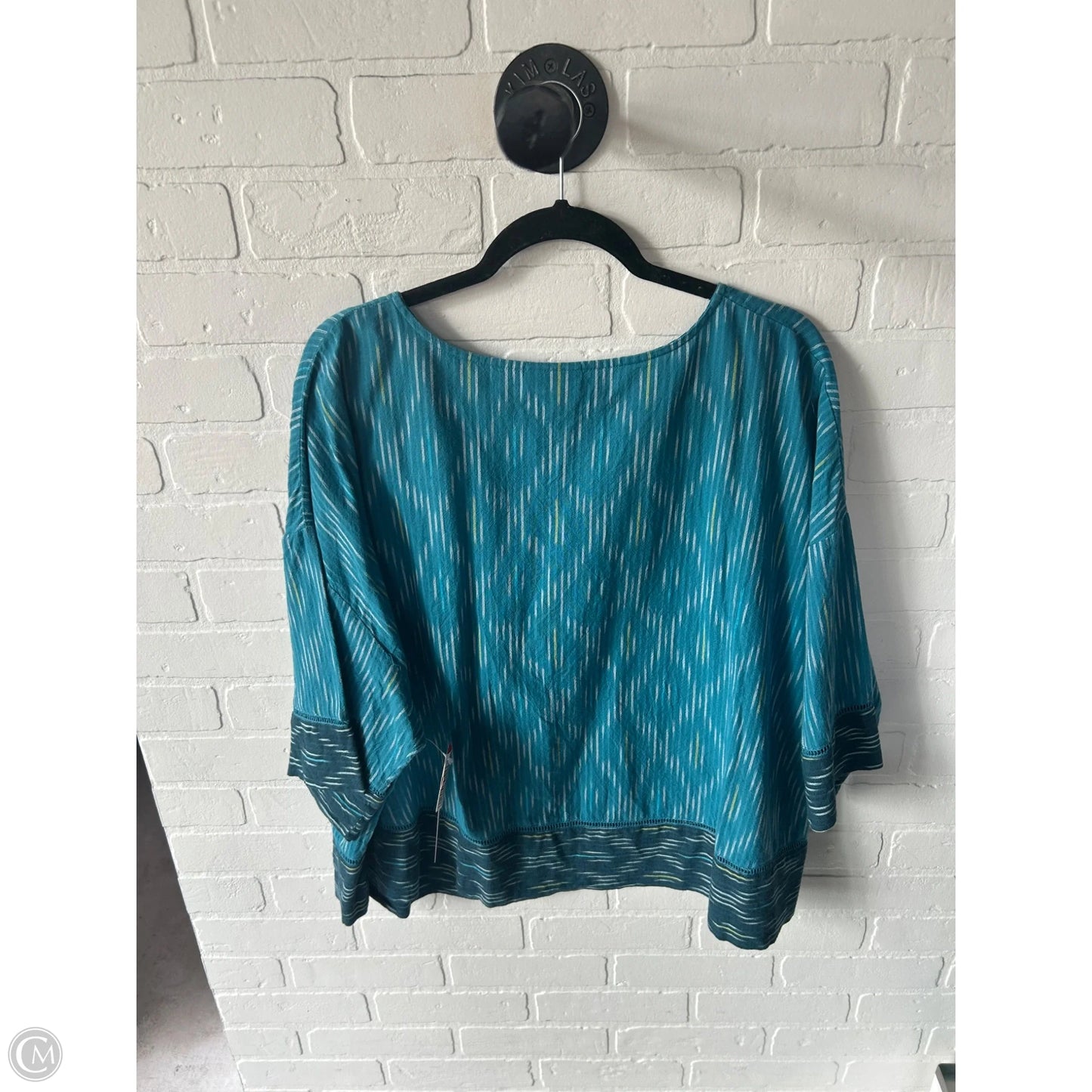 Top 3/4 Sleeve By Pure Jill In Blue, Size: 2x