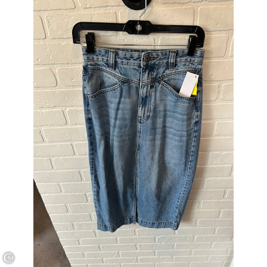 Skirt Midi By Bardot In Blue Denim, Size: 4
