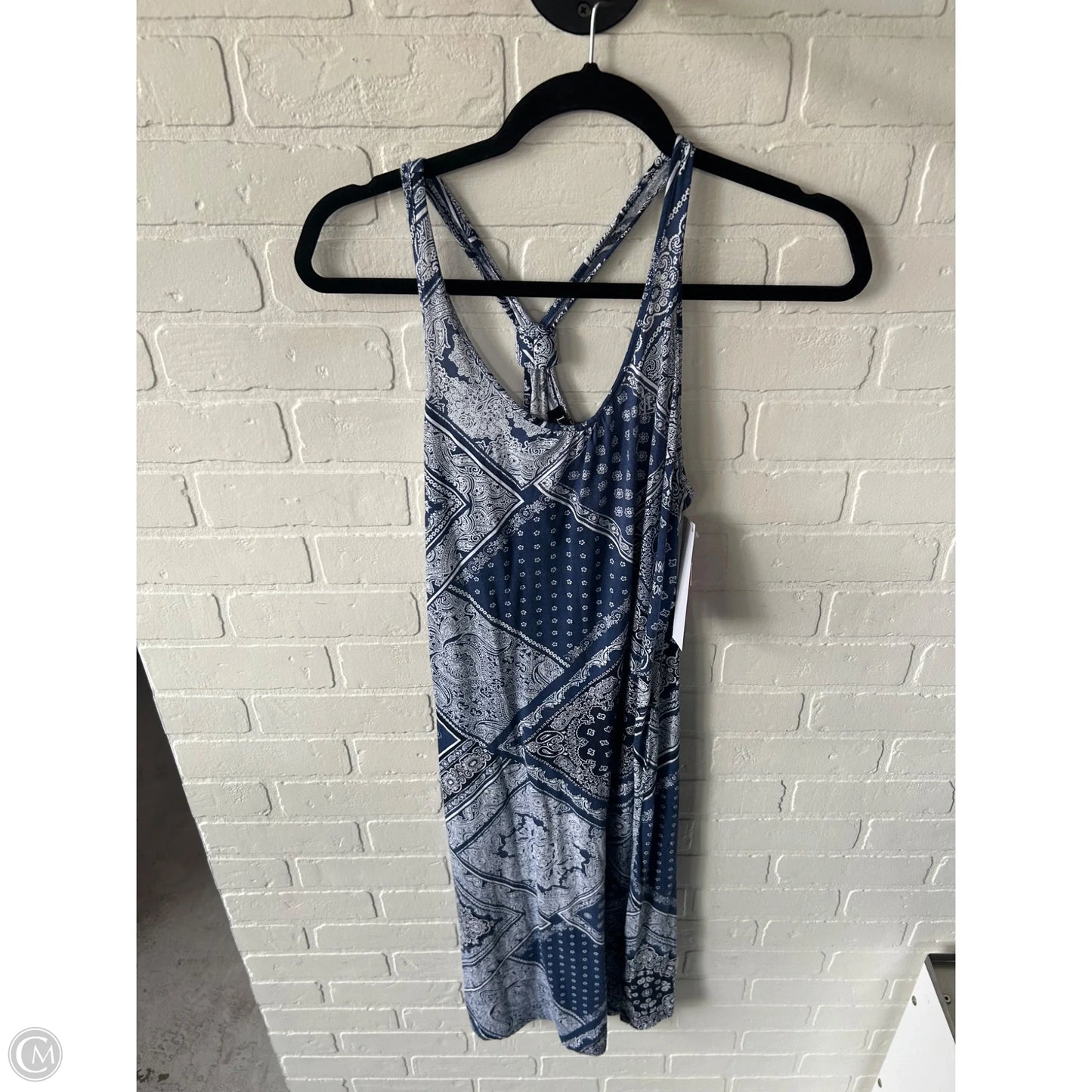 Dress Casual Midi By Lauren By Ralph Lauren In Blue & White, Size: S