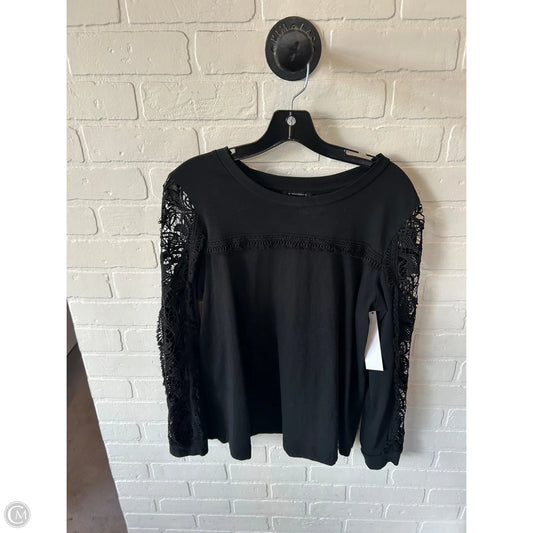 Top Long Sleeve By Banana Republic In Black, Size: M