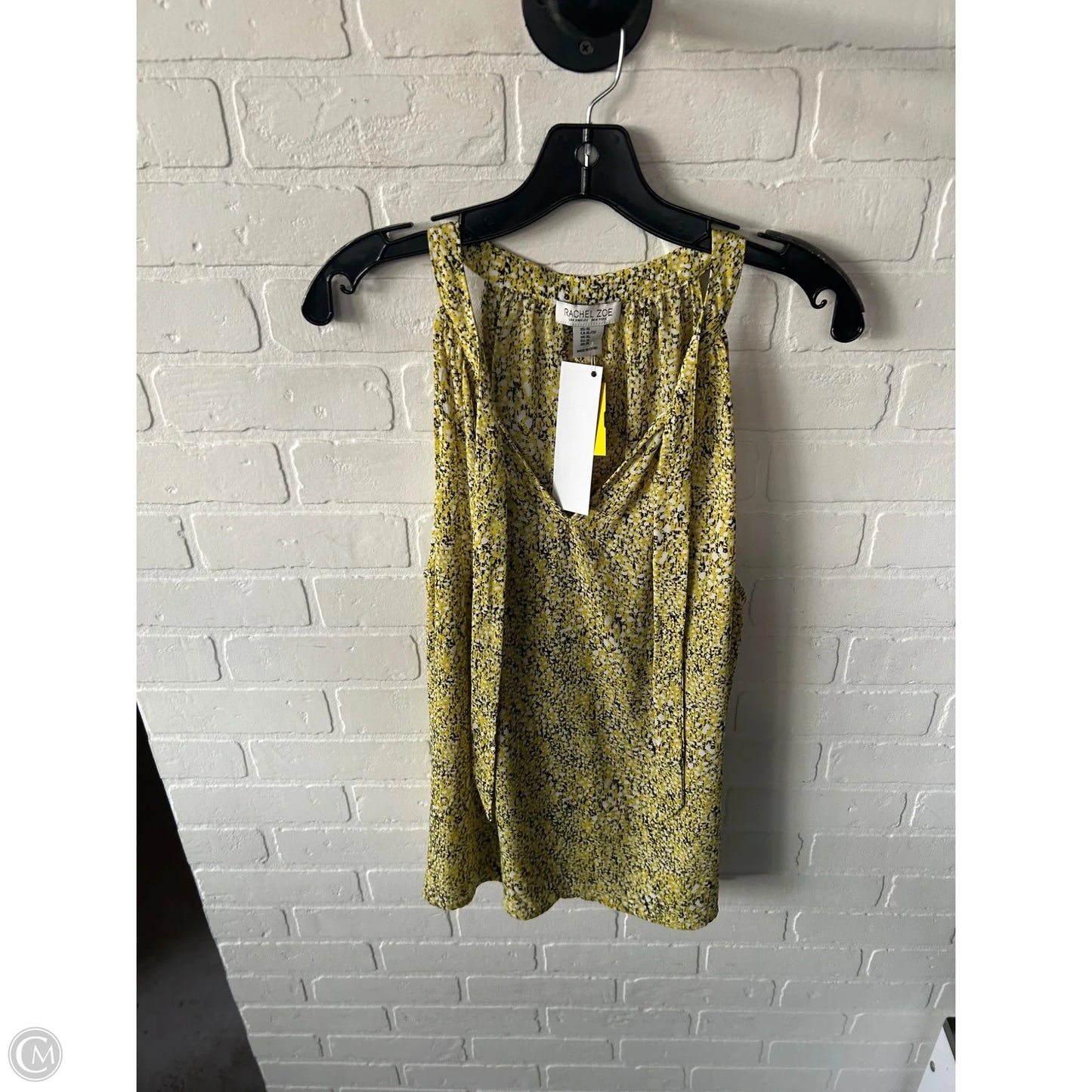 Top Sleeveless By Rachel Zoe In Black & Yellow, Size: Xl
