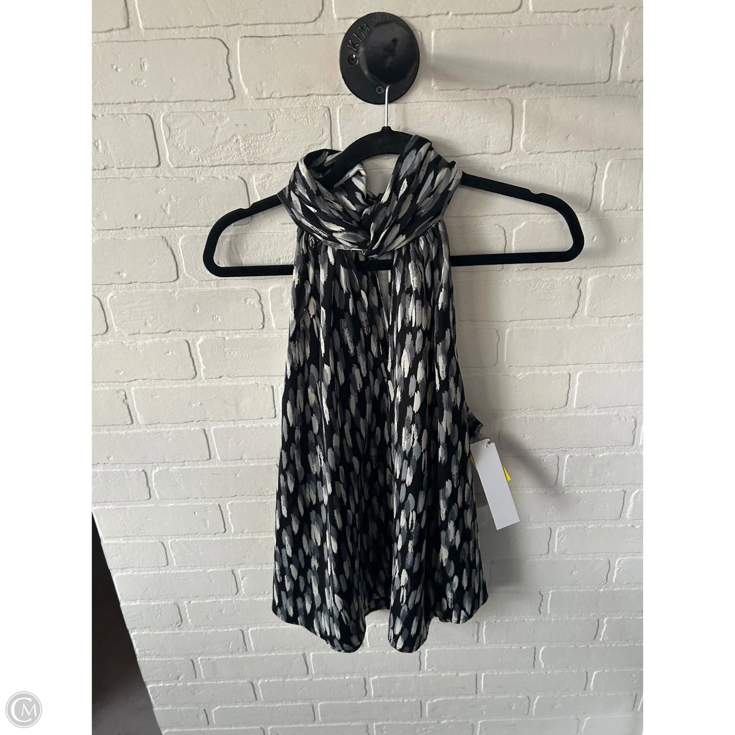 Top Sleeveless By Banana Republic In Black & Grey, Size: Xl