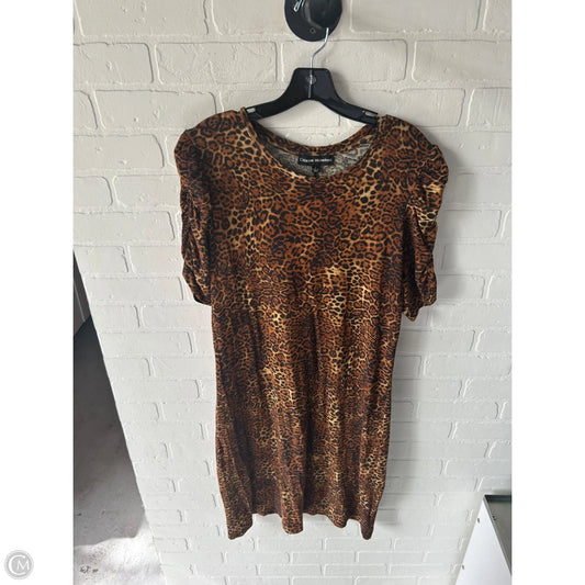 Dress Casual Midi By Catherine Malandrino In Black & Brown, Size: L