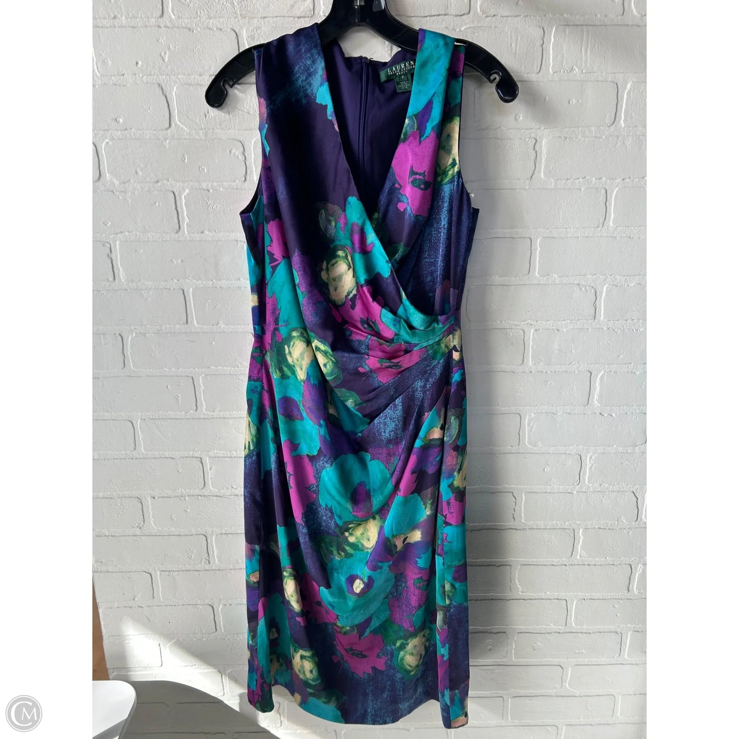 Dress Work By Lauren By Ralph Lauren In Purple, Size: M