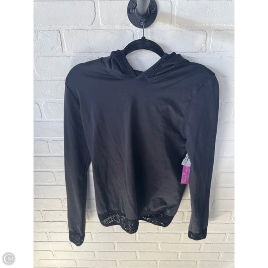 Athletic Top Long Sleeve Hoodie By Fabletics In Black, Size: L