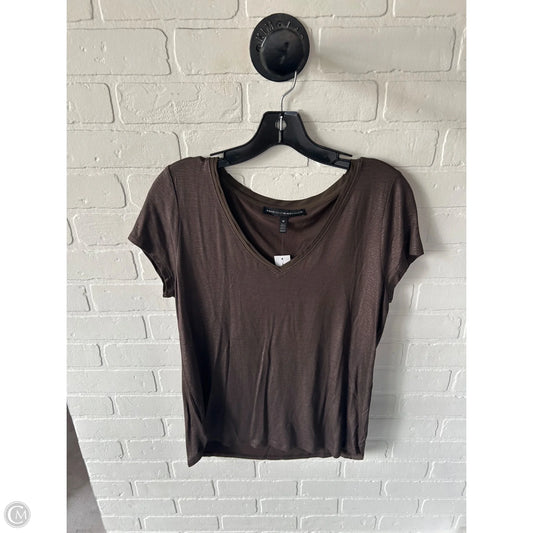 Top Short Sleeve By White House Black Market In Brown, Size: M