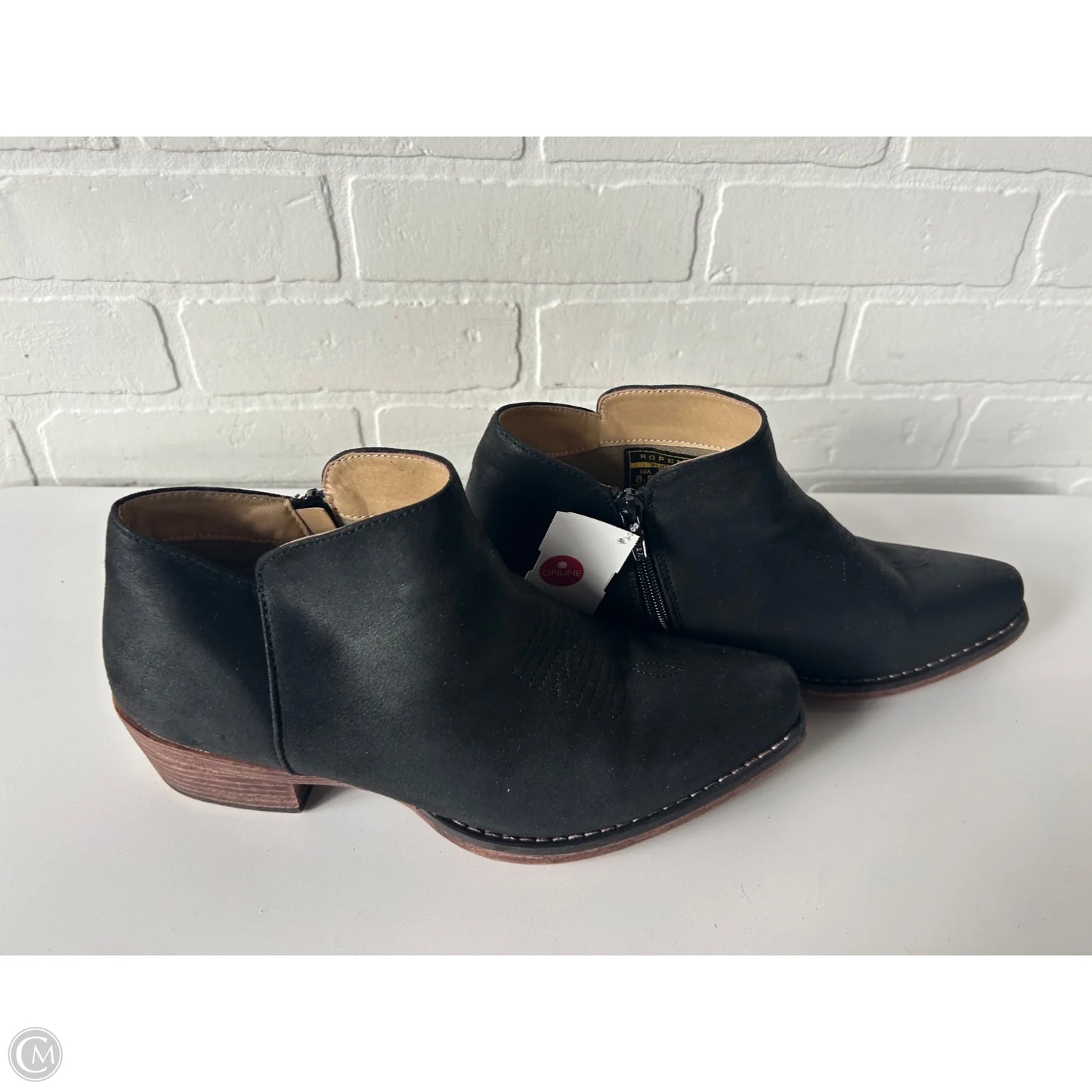 Boots Ankle Flats By Roper In Black, Size: 8.5