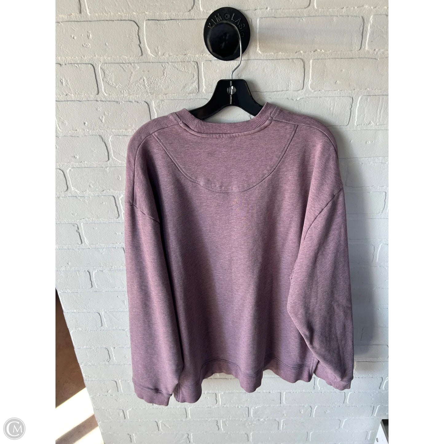 Athletic Sweatshirt Crewneck By Adidas In Pink, Size: M