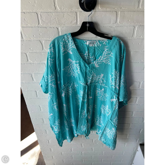 Swimwear Cover-up By Escapada Living In Blue & White, Size: Xl