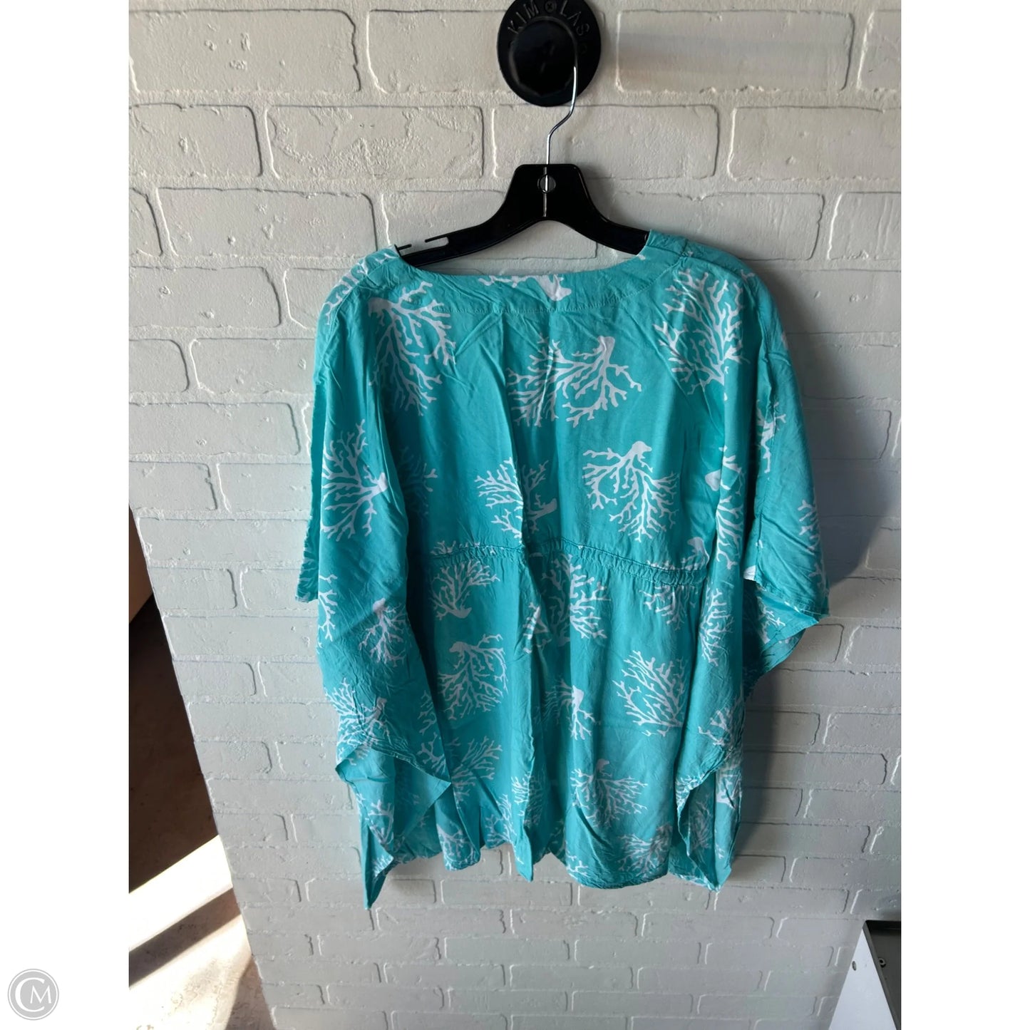 Swimwear Cover-up By Escapada Living In Blue & White, Size: Xl