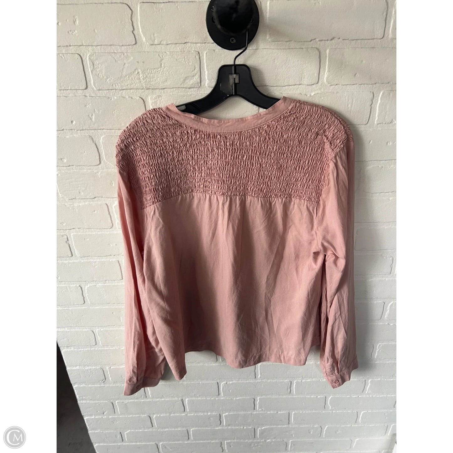 Top Long Sleeve By Cloth & Stone In Pink, Size: M