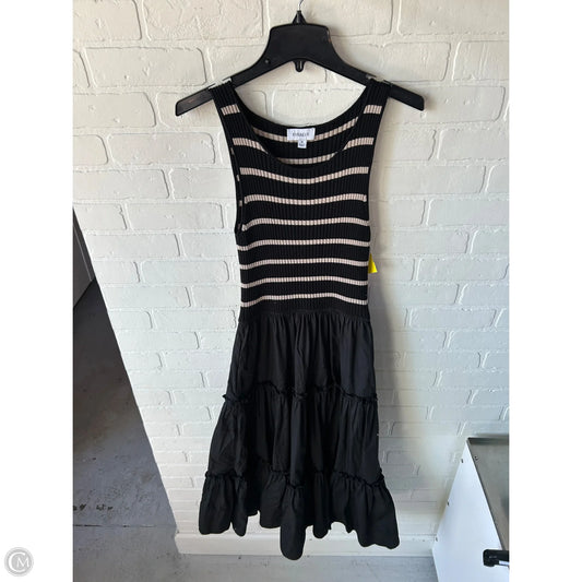 Dress Casual Midi By Evereve In Black & Tan, Size: M