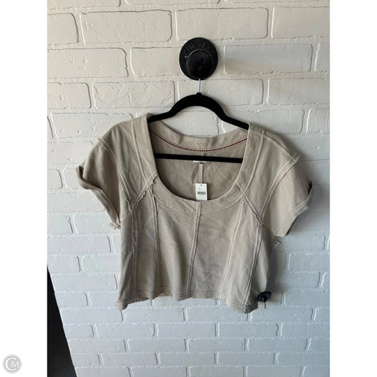 Top Short Sleeve By Pilcro In Tan, Size: M