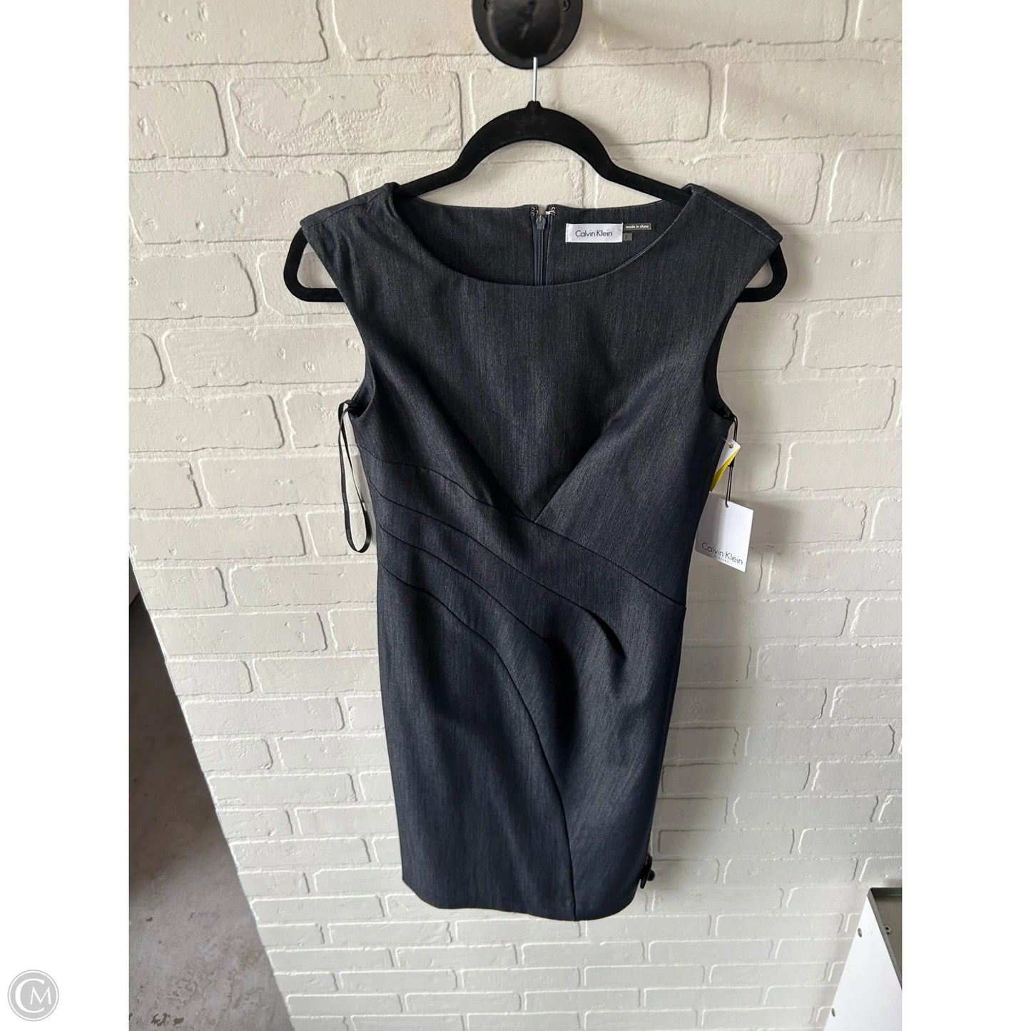 Dress Work By Calvin Klein In Blue, Size: Xs