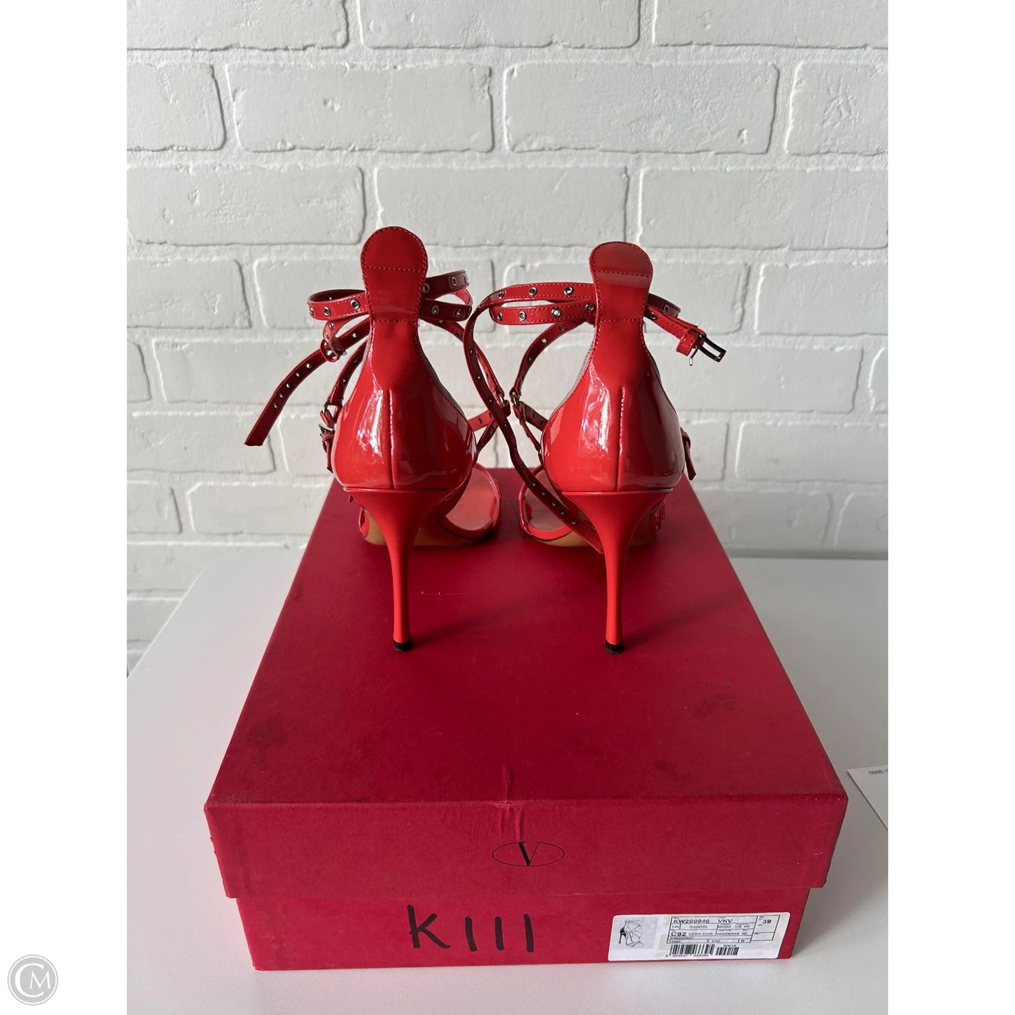 Sandals Luxury Designer By Valentino-garavani In Orange, Size: 8.5