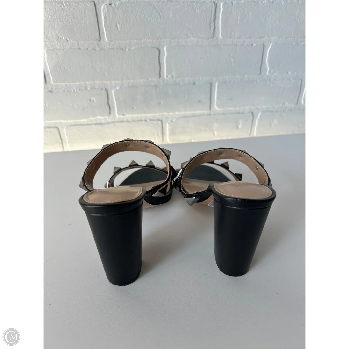 Sandals Heels Block By Bcbgeneration In Black, Size: 8.5