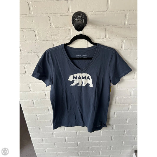 Top Short Sleeve Basic By Life Is Good In Blue & White, Size: M