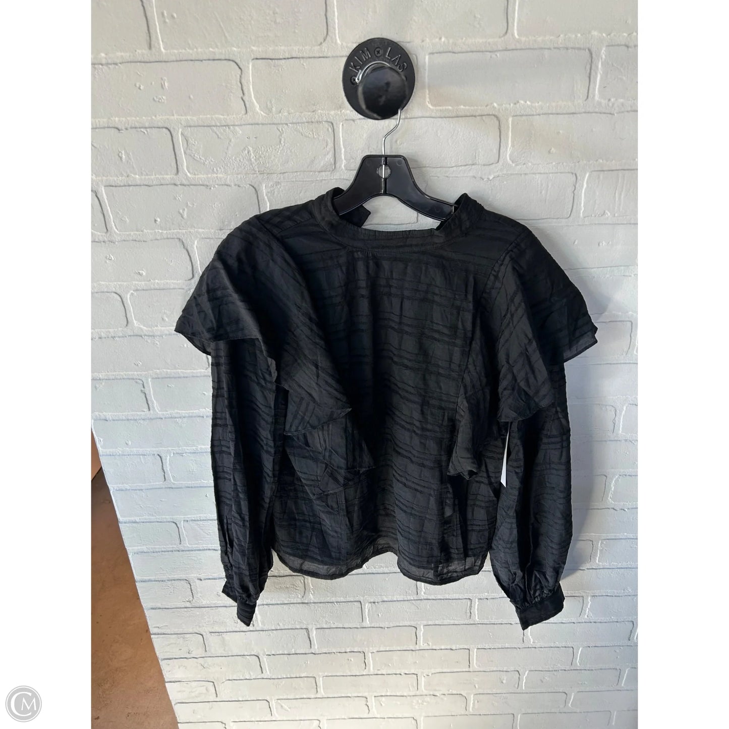 Top Long Sleeve By Allison Joy In Black, Size: S