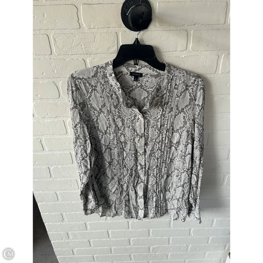 Top Long Sleeve By Talbots In Grey