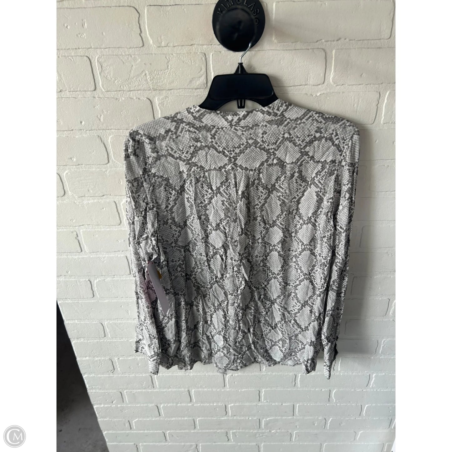 Top Long Sleeve By Talbots In Grey