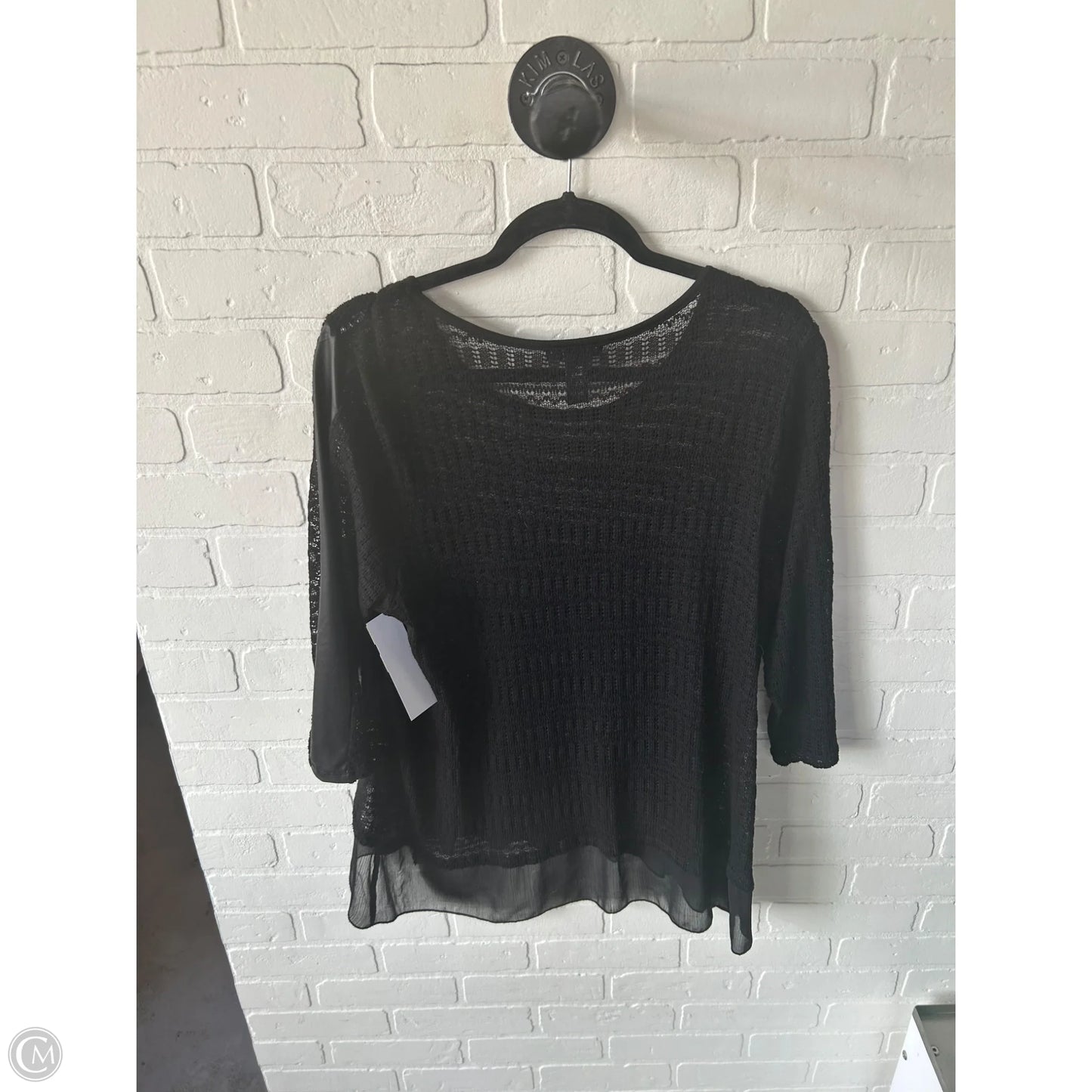 Top Long Sleeve By Alfani In Black, Size: L