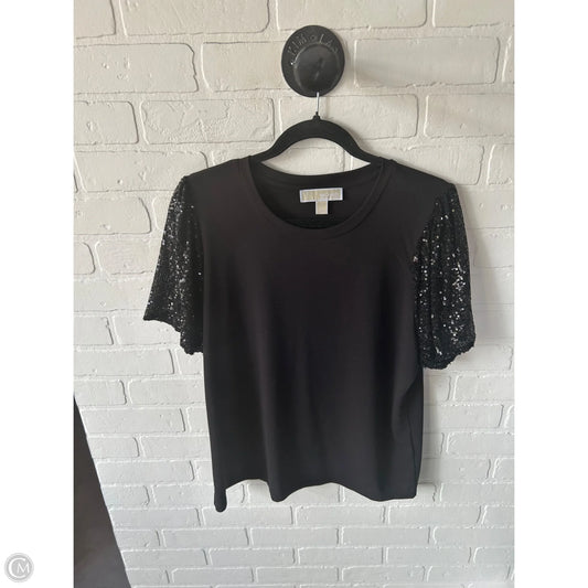 Top Short Sleeve By Michael By Michael Kors In Black, Size: L