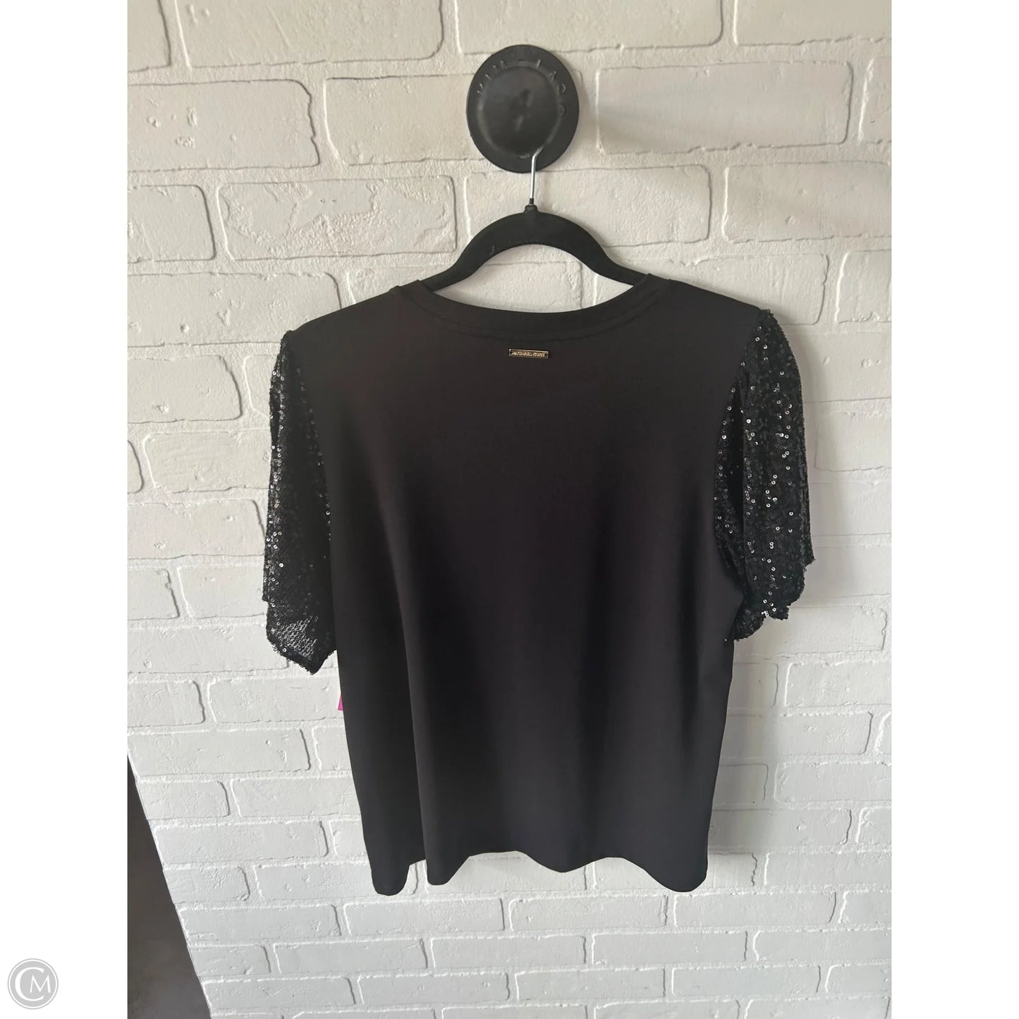 Top Short Sleeve By Michael By Michael Kors In Black, Size: L