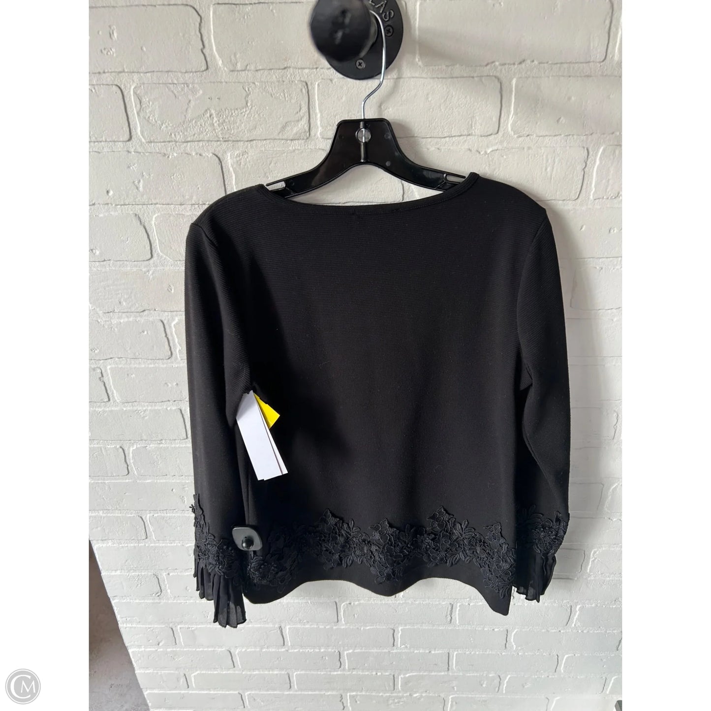 Top Long Sleeve Designer By Karl Lagerfeld In Black, Size: S