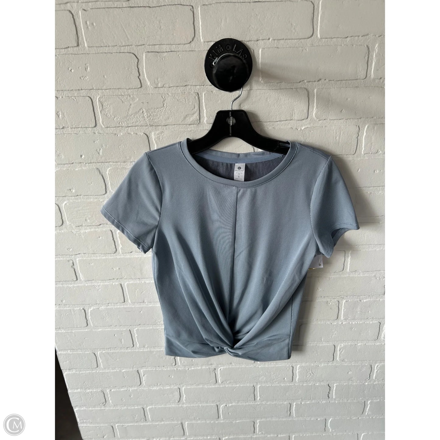 Athletic Top Short Sleeve By Velocity In Blue, Size: S