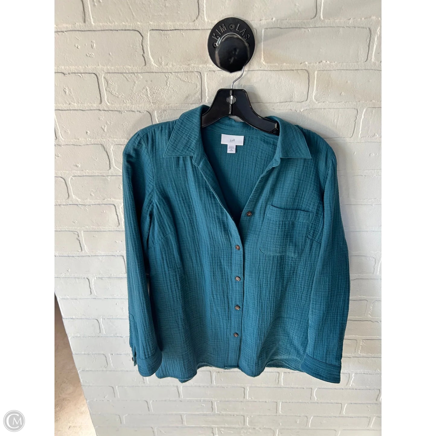 Top Long Sleeve By J. Jill In Blue, Size: Xsp