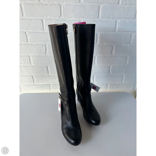 Boots Knee Heels By Clothes Mentor In Black, Size: 7