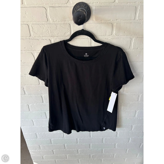 Top Short Sleeve Basic By Talbots In Black, Size: L