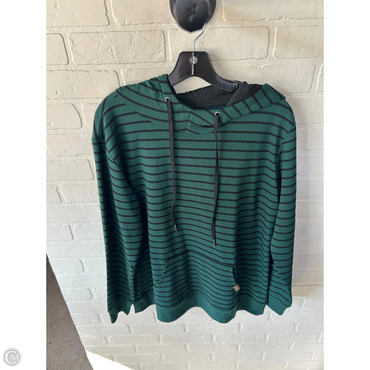 Sweatshirt Hoodie By Maurices In Black & Green, Size: L