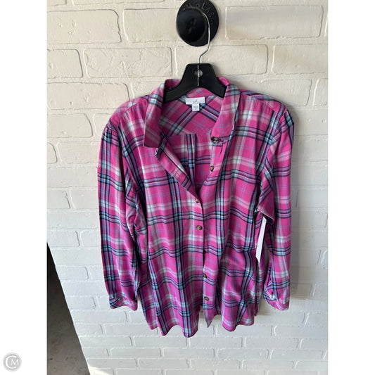 Top Long Sleeve By J. Jill In Pink, Size: M
